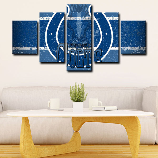 Indianapolis Colts Emblem Canvas Wall Art