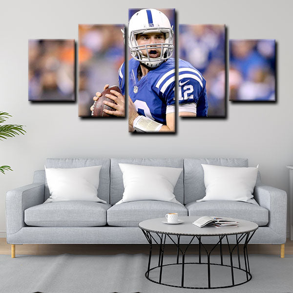 Indianapolis Colts Quarterback Wolverine Andrew Luck Canvas Wall Art