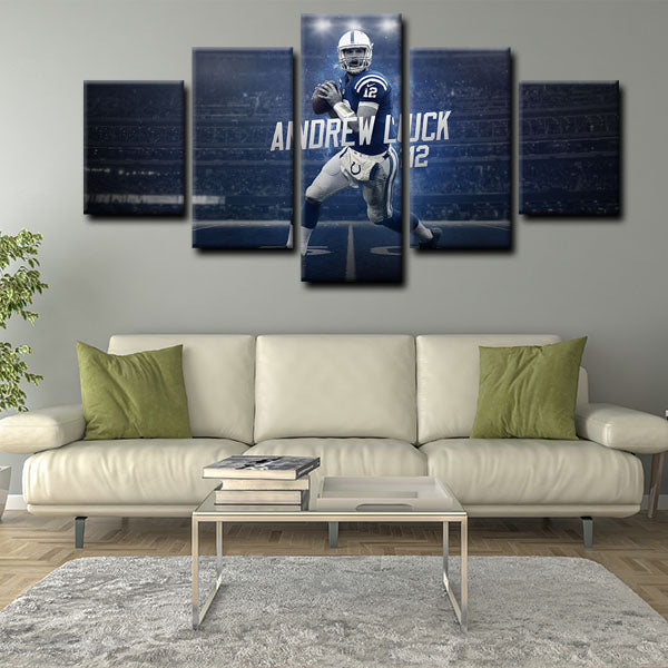 Indianapolis Colts Quarterback Wolverine Andrew Luck Canvas Wall Art