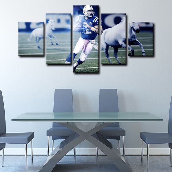 Indianapolis Colts Quarterback Wolverine Andrew Luck Canvas Wall Art