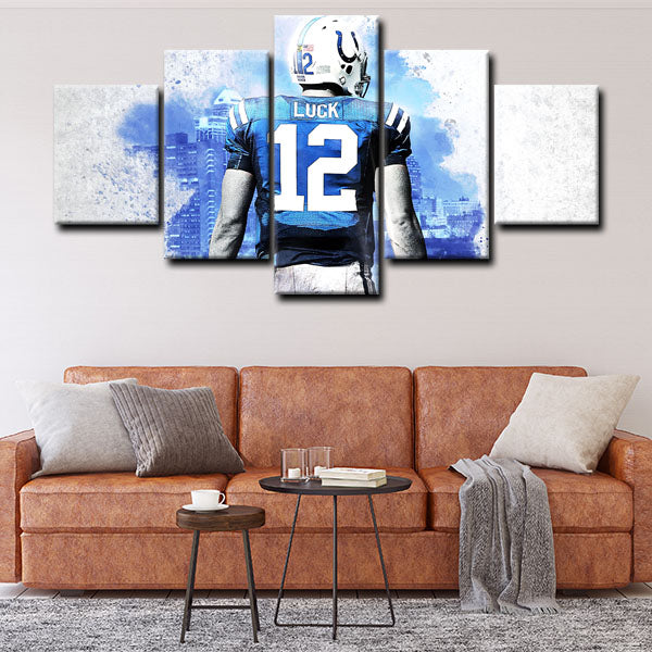 Indianapolis Colts Quarterback Wolverine Andrew Luck Canvas Wall Art