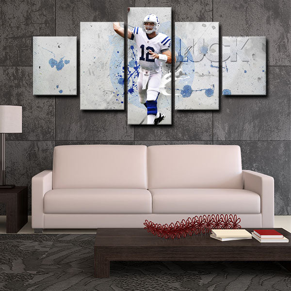 Indianapolis Colts Quarterback Wolverine Andrew Luck Canvas Wall Art Indianapolis Colts Quarterback Wolverine Andrew Luck Canvas Wall Art