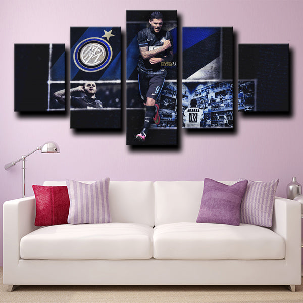 Inter Milan Forward Second Brother Icardi Legend Canvas Wall Art