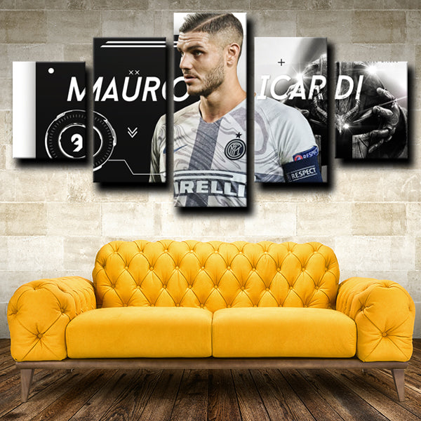 Inter Milan Forward Tin Man Icardi Canvas Wall Art