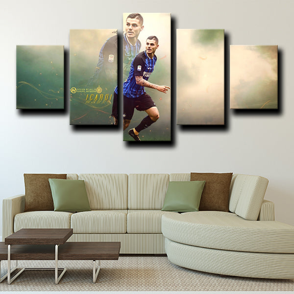 Inter Milan Forward Tin Man Icardi Image Canvas Wall Art