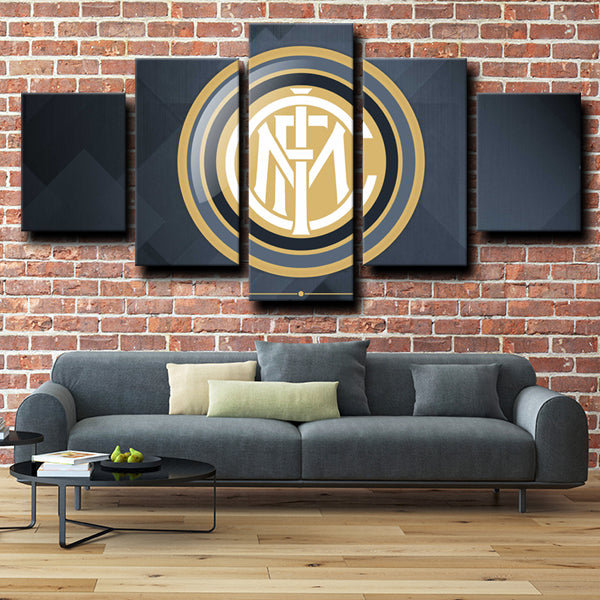 Inter Milan Logo Crest Canvas Wall Art