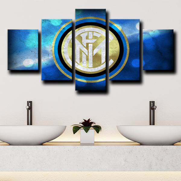 Inter Milan Logo Emblem Canvas Wall Art