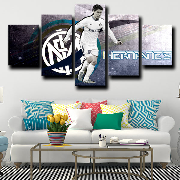 Inter Milan Midfielder Prophet Hernanes Canvas Wall Art
