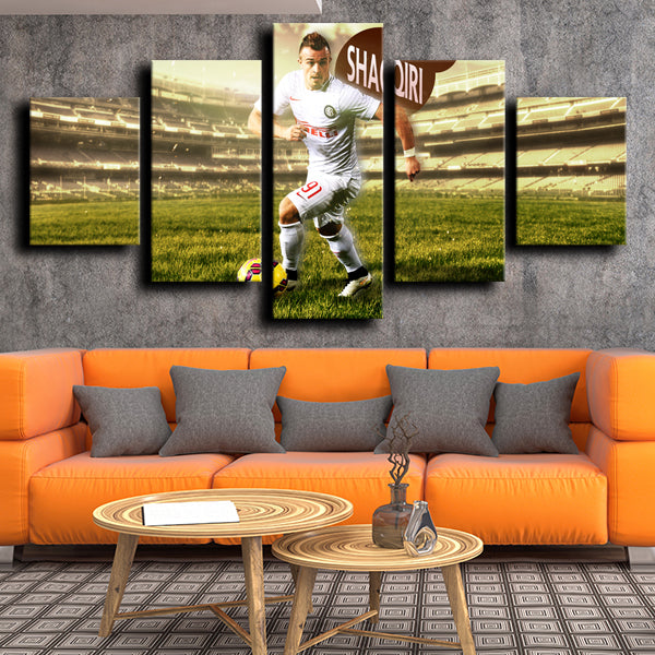 Inter Milan Winger The Magic Dwarf Shaqiri Canvas Wall Art