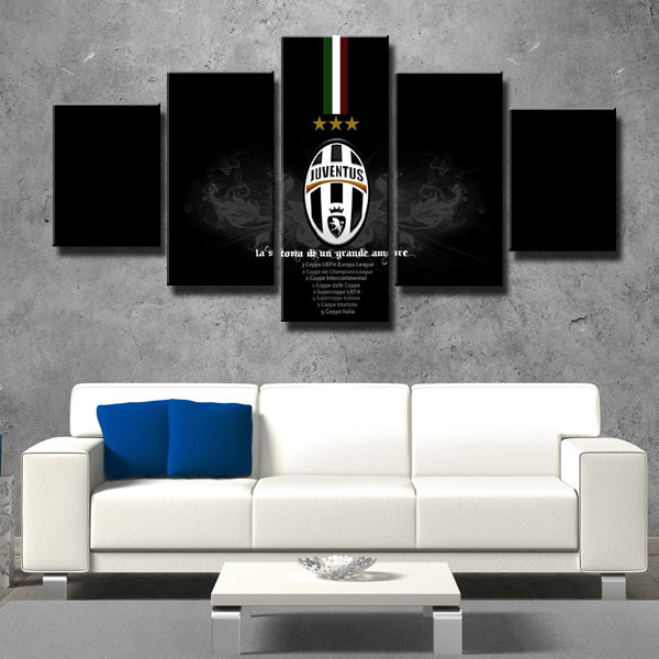 Juventus F.C.Brilliant History Canvas Wall Art