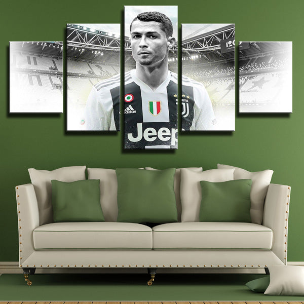 Juventus F.C.Forward Penaldo Cristiano Ronaldo Canvas Wall Art