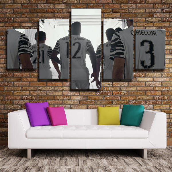 Juventus F.C.The Black And Whites Canvas Wall Art
