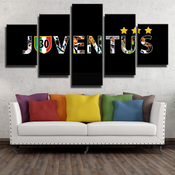 Juventus Fc 30 Italian Serie A Scudetto Canvas Wall Art