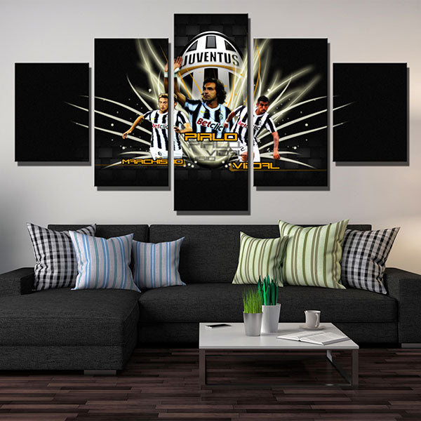 Juventus Fc Andrea Pirlo And Claudio Marchisio Canvas Wall Art