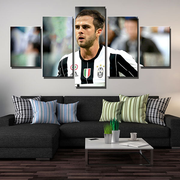 Juventus Fc Attacking Midfield Miralem Pjanic Canvas Wall Art