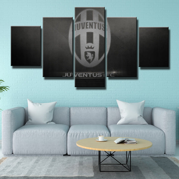 Juventus Fc Badge Canvas Wall Art