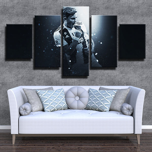 Juventus Fc Clench Fist Paulo Dybala Canvas Wall Art