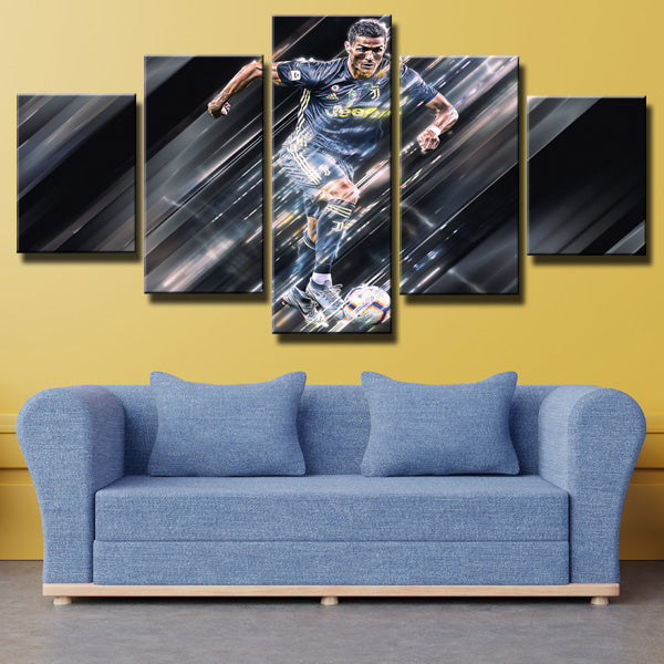 Juventus Fc Cr7 Cristiano Ronaldo Canvas Wall Art