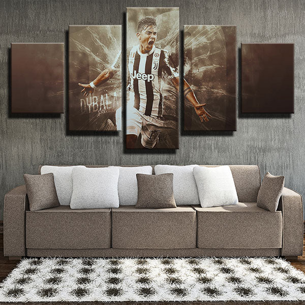 Juventus Fc Excited Paulo Dybala Canvas Wall Art