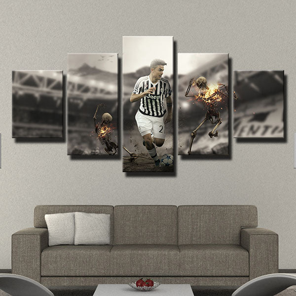 Juventus Fc Forward La Joya Paulo Dybala Human Skeleton Canvas Wall Art