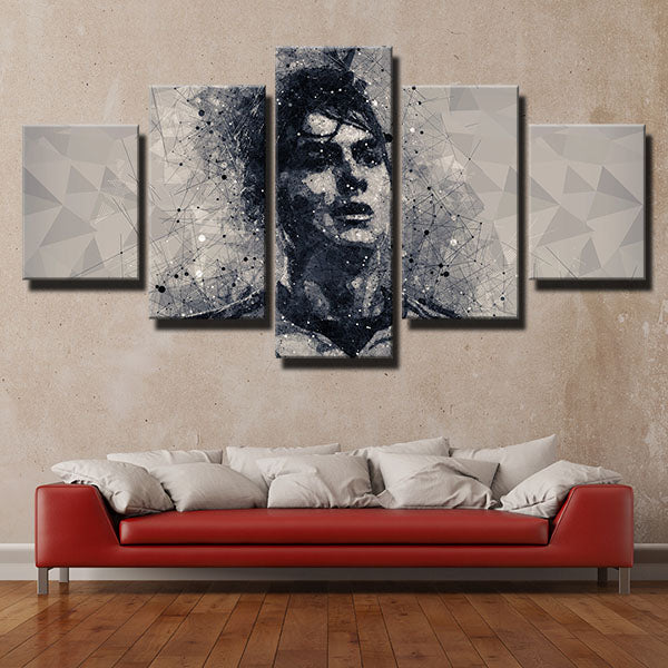 Juventus Fc Forward Paulo Dybala Gray Line Canvas Wall Art