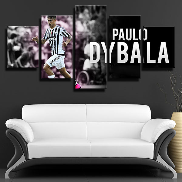 Juventus Fc Forward Pink Shoes Paulo Dybala Canvas Wall Art
