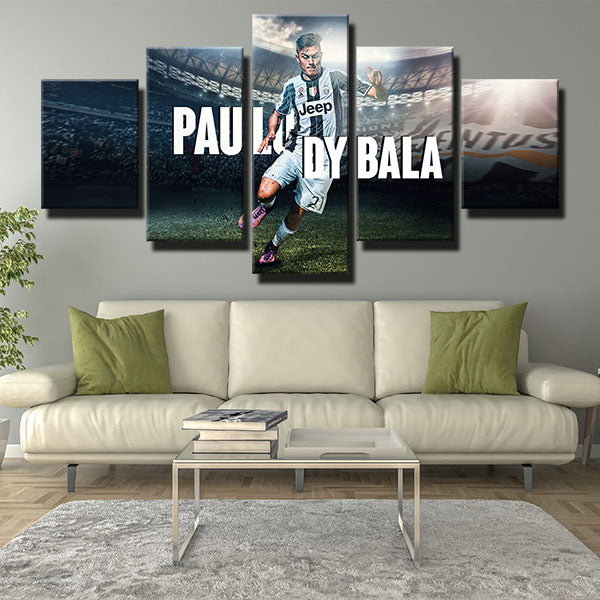 Juventus Fc Forward Play Football Paulo Dybala Canvas Wall Art