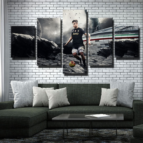 Juventus Fc Forward Rock Paulo Dybala Canvas Wall Art