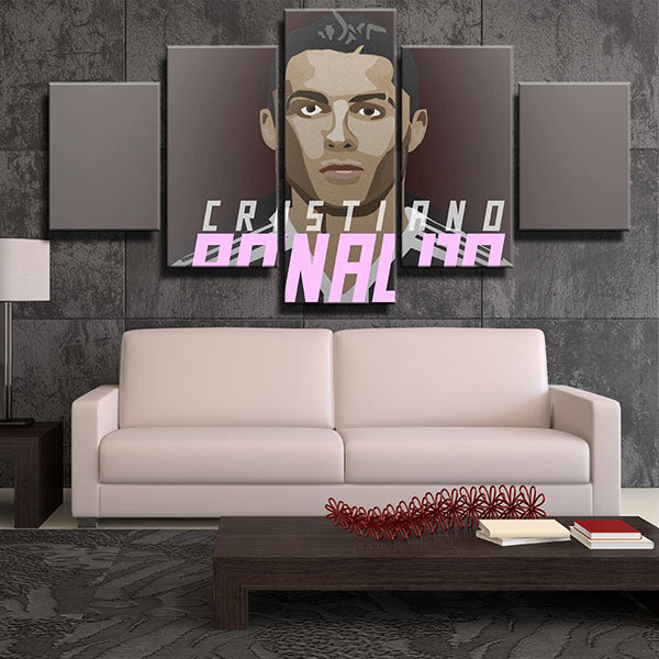 Juventus Fc Forward Ron Cristiano Ronaldo Canvas Wall Art