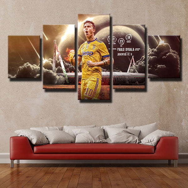 Juventus Fc Forward The Jewel Paulo Dybala Introduce Canvas Wall Art