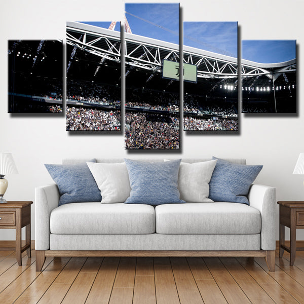 Juventus Fc Forward Venue And Sky Canvas Wall Art