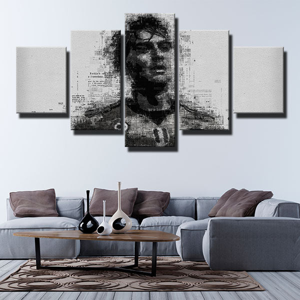 Juventus Fc Forward Word Composition Paulo Dybala Canvas Wall Art