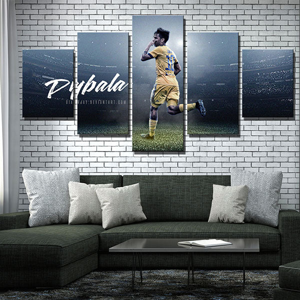 Juventus Fc Forward Yellow Paulo Dybala Canvas Wall Art