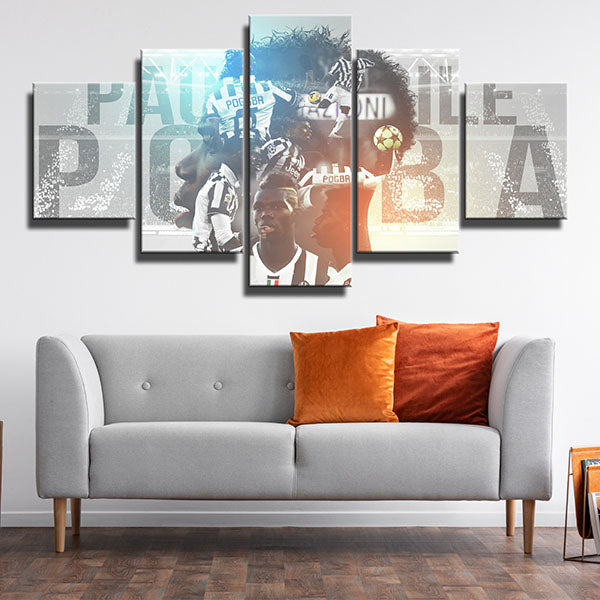 Juventus Fc Midfield Paul Pogba Canvas Wall Art