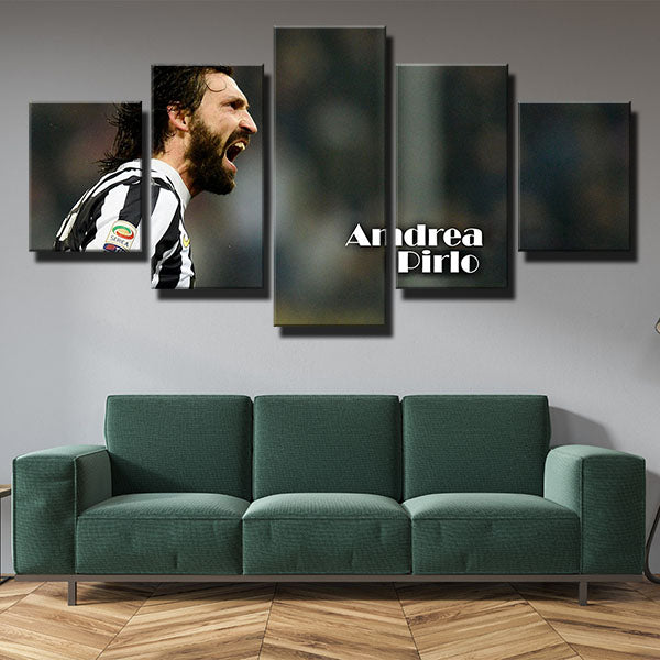 Juventus Fc Midfielder Andrea Pirlo Blurring Canvas Wall Art