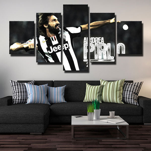 Juventus Fc Midfielder Andrea Pirlo Lovely Man Canvas Wall Art