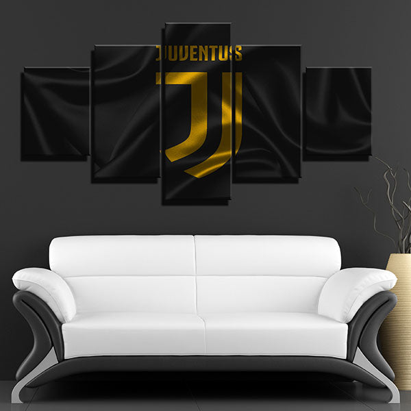 Juventus Fc New Emblem Canvas Wall Art