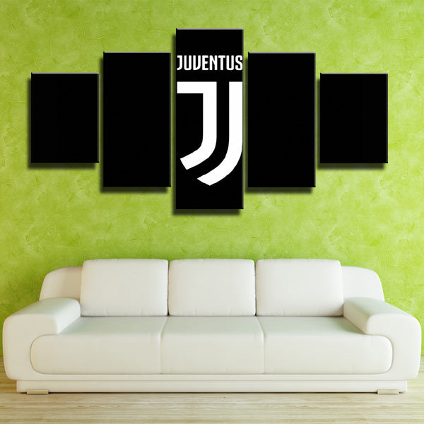Juventus Fc New Emblem Canvas Wall Art