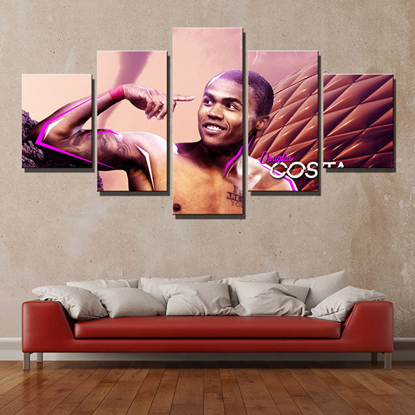 Juventus Fc Outside Right Forward Douglas Costa Canvas Wall Art