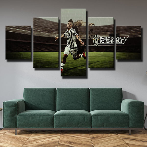Juventus Fc Paulo Dybala Lion Canvas Wall Art