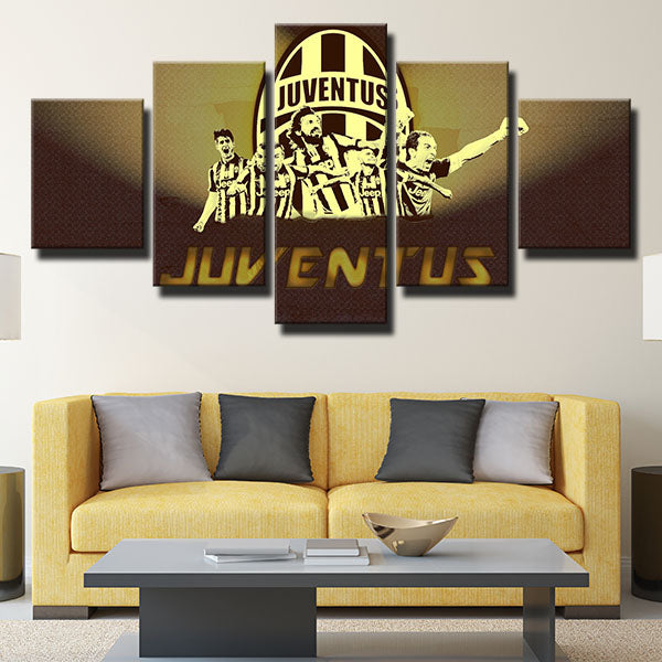 Juventus Fc Player Emblem Canvas Wall Art