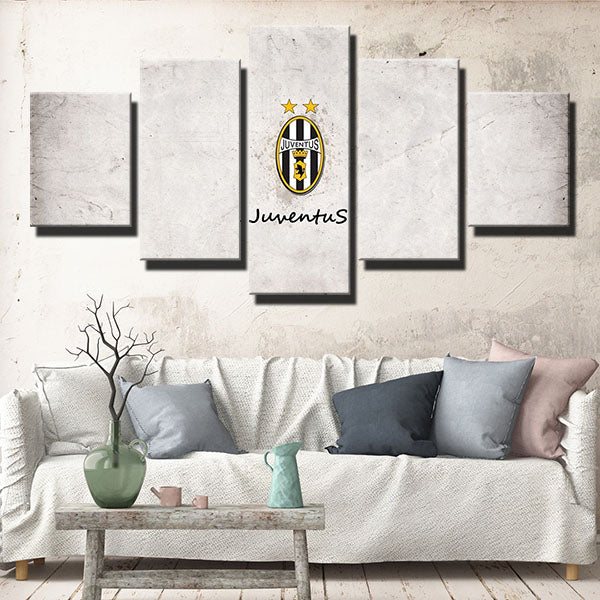 Juventus Fc Retro-Old Emblem Canvas Wall Art