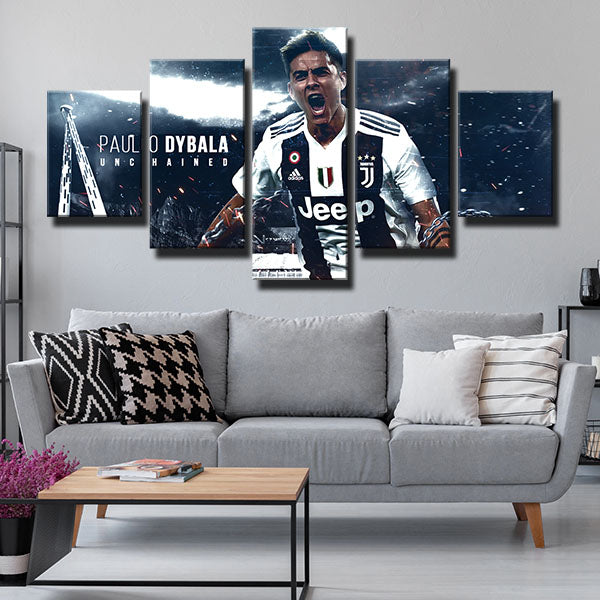 Juventus Fc Shout Dybala Canvas Wall Art
