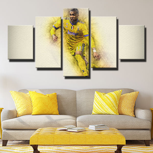Juventus Fc Winger Douglas Costa Canvas Wall Art