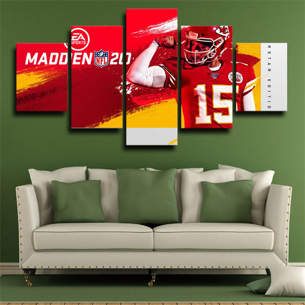 #15 Patrick Mahomes Showtime Canvas Wall Art