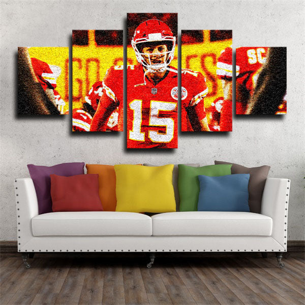 #15 Showtime Patrick Mahomes Canvas Wall Art