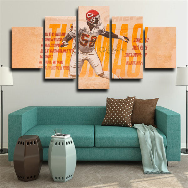 Kansas City Chiefs Linebacker Derrick Thomas Canvas Wall Art