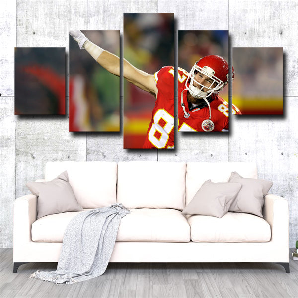 Kansas City Chiefs Tight End Zeus Travis Kelce Canvas Wall Art