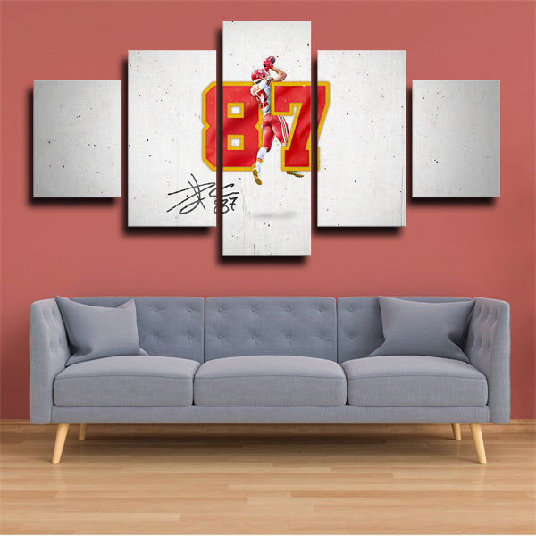 Kansas City Chiefs Zeus Travis Kelce Canvas Wall Art