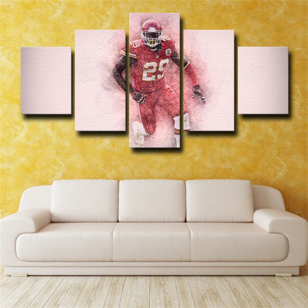 Kansas City Chiefs Defensive Back Eric Berry Pink Canvas Wall Art